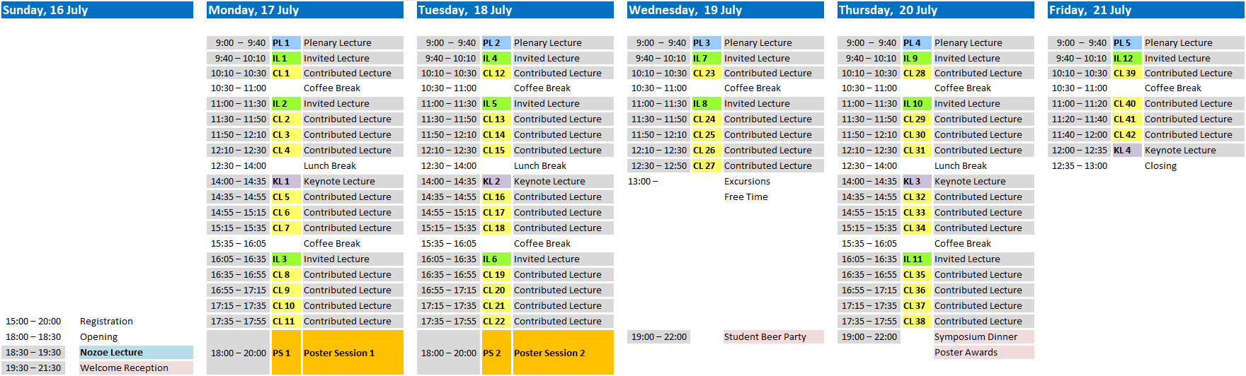 Provisional Programme